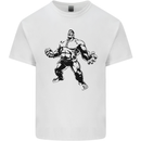 Muscle Man Gym Training Top Bodybuilding Kids T-Shirt Childrens White