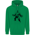 Muscle Man Gym Training Top Bodybuilding Mens 80% Cotton Hoodie Irish Green