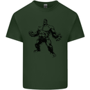 Muscle Man Gym Training Top Bodybuilding Mens Cotton T-Shirt Tee Top Forest Green