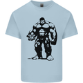 Muscle Man Gym Training Top Bodybuilding Mens Cotton T-Shirt Tee Top Light Blue