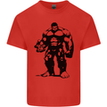 Muscle Man Gym Training Top Bodybuilding Mens Cotton T-Shirt Tee Top Red