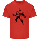 Muscle Man Gym Training Top Bodybuilding Mens Cotton T-Shirt Tee Top Red