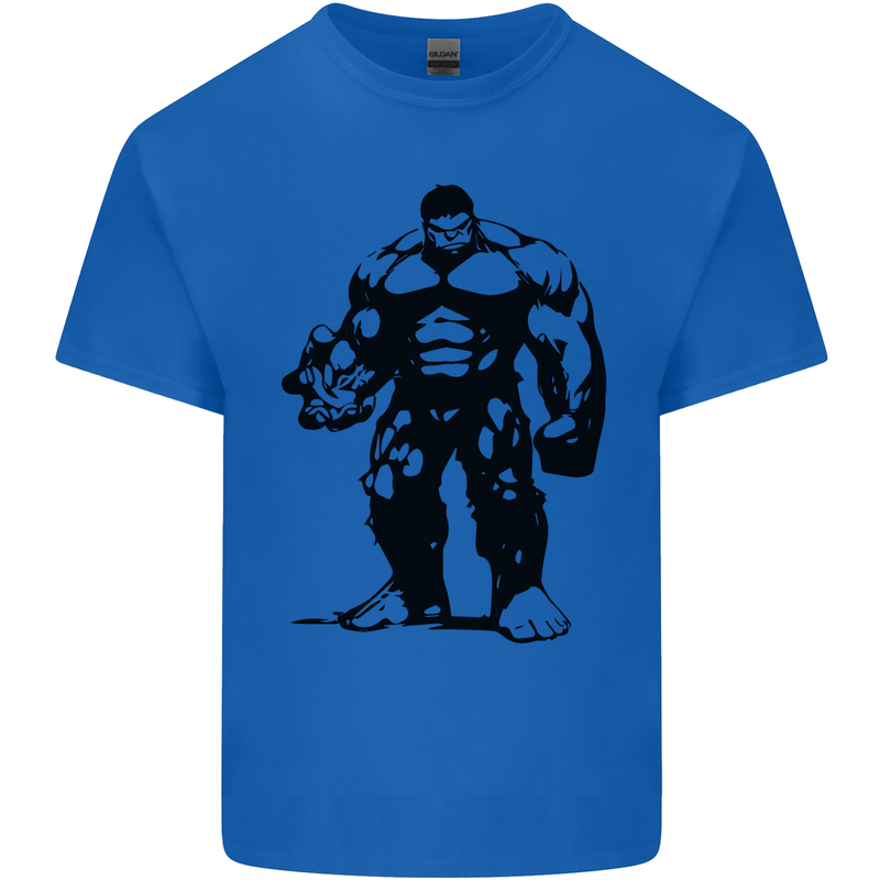 Muscle Man Gym Training Top Bodybuilding Mens Cotton T-Shirt Tee Top Royal Blue
