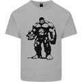 Muscle Man Gym Training Top Bodybuilding Mens Cotton T-Shirt Tee Top Sports Grey