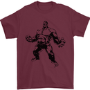 Muscle Man Gym Training Top Bodybuilding Mens T-Shirt Cotton Gildan Maroon