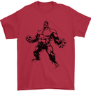 Muscle Man Gym Training Top Bodybuilding Mens T-Shirt Cotton Gildan Red
