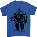 Muscle Man Gym Training Top Bodybuilding Mens T-Shirt Cotton Gildan Royal Blue