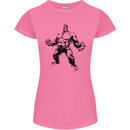 Muscle Man Gym Training Top Bodybuilding Womens Petite Cut T-Shirt Azalea