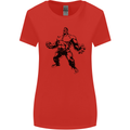 Muscle Man Gym Training Top Bodybuilding Womens Wider Cut T-Shirt Red