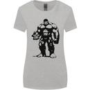 Muscle Man Gym Training Top Bodybuilding Womens Wider Cut T-Shirt Sports Grey