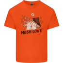 Mush Love Funny Mushroom Mycology Kids T-Shirt Childrens Orange