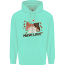 Mush Love Funny Mushroom Mycology Mens 80% Cotton Hoodie Peppermint