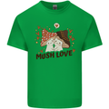 Mush Love Funny Mushroom Mycology Mens Cotton T-Shirt Tee Top Irish Green