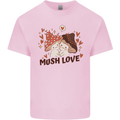 Mush Love Funny Mushroom Mycology Mens Cotton T-Shirt Tee Top Light Pink