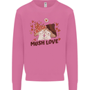 Mush Love Funny Mushroom Mycology Mens Sweatshirt Jumper Azalea