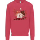 Mush Love Funny Mushroom Mycology Mens Sweatshirt Jumper Heliconia