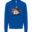 Mush Love Funny Mushroom Mycology Mens Sweatshirt Jumper Royal Blue