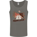 Mush Love Funny Mushroom Mycology Mens Vest Tank Top Charcoal