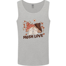 Mush Love Funny Mushroom Mycology Mens Vest Tank Top Sports Grey