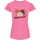 Mush Love Funny Mushroom Mycology Womens Petite Cut T-Shirt Azalea