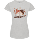Mush Love Funny Mushroom Mycology Womens Petite Cut T-Shirt Sports Grey