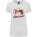 Mush Love Funny Mushroom Mycology Womens Wider Cut T-Shirt White