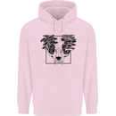 Mushroom Alien Skull Childrens Kids Hoodie Light Pink