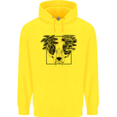Mushroom Alien Skull Childrens Kids Hoodie Yellow