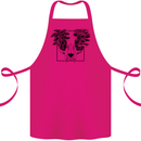 Mushroom Alien Skull Cotton Apron 100% Organic Pink