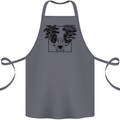 Mushroom Alien Skull Cotton Apron 100% Organic Steel