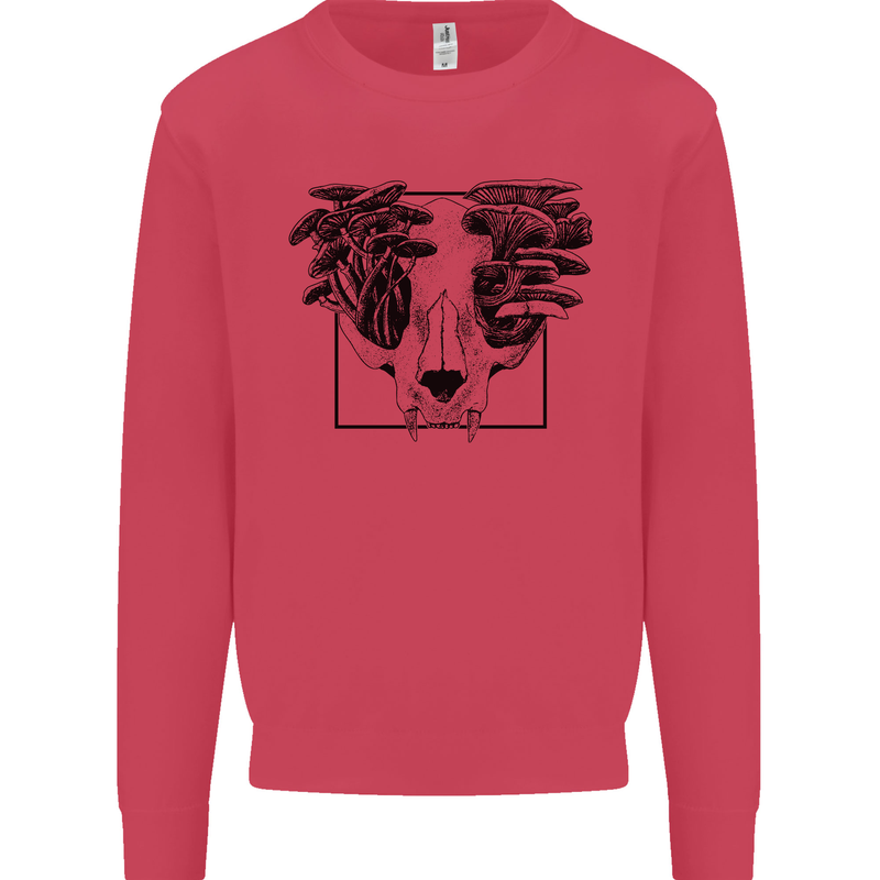 Mushroom Alien Skull Kids Sweatshirt Jumper Heliconia