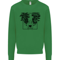 Mushroom Alien Skull Kids Sweatshirt Jumper Irish Green