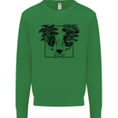 Mushroom Alien Skull Kids Sweatshirt Jumper Irish Green