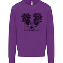 Mushroom Alien Skull Kids Sweatshirt Jumper Purple