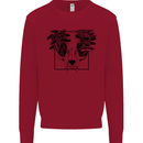 Mushroom Alien Skull Kids Sweatshirt Jumper Red