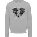 Mushroom Alien Skull Kids Sweatshirt Jumper Sports Grey