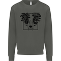Mushroom Alien Skull Kids Sweatshirt Jumper Storm Grey