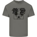 Mushroom Alien Skull Kids T-Shirt Childrens Charcoal