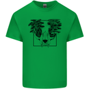 Mushroom Alien Skull Kids T-Shirt Childrens Irish Green