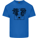 Mushroom Alien Skull Kids T-Shirt Childrens Royal Blue