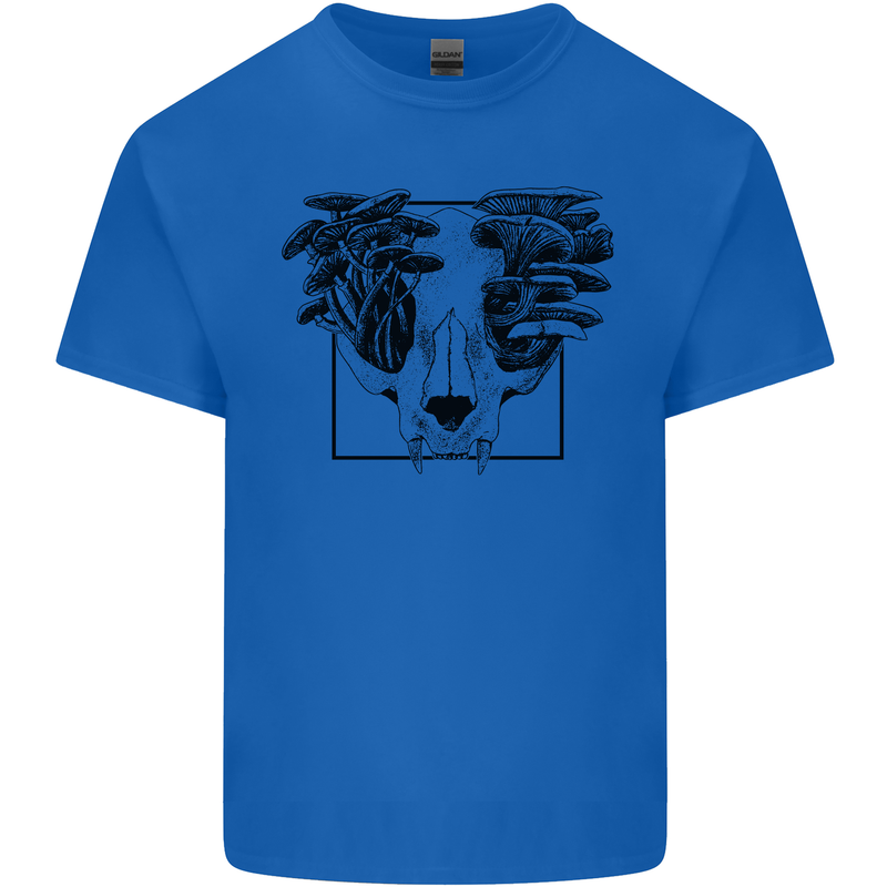 Mushroom Alien Skull Kids T-Shirt Childrens Royal Blue