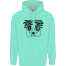 Mushroom Alien Skull Mens 80% Cotton Hoodie Peppermint