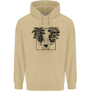 Mushroom Alien Skull Mens 80% Cotton Hoodie Sand