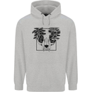 Mushroom Alien Skull Mens 80% Cotton Hoodie Sports Grey