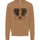 Mushroom Alien Skull Mens Sweatshirt Jumper Caramel Latte