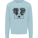 Mushroom Alien Skull Mens Sweatshirt Jumper Light Blue