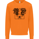 Mushroom Alien Skull Mens Sweatshirt Jumper Orange