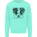 Mushroom Alien Skull Mens Sweatshirt Jumper Peppermint