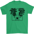 Mushroom Alien Skull Mens T-Shirt 100% Cotton Irish Green