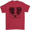 Mushroom Alien Skull Mens T-Shirt 100% Cotton Red